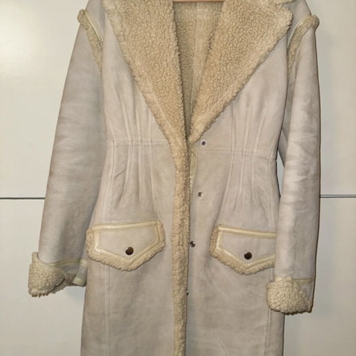 H&M Studio suede and faux shearling coat like new