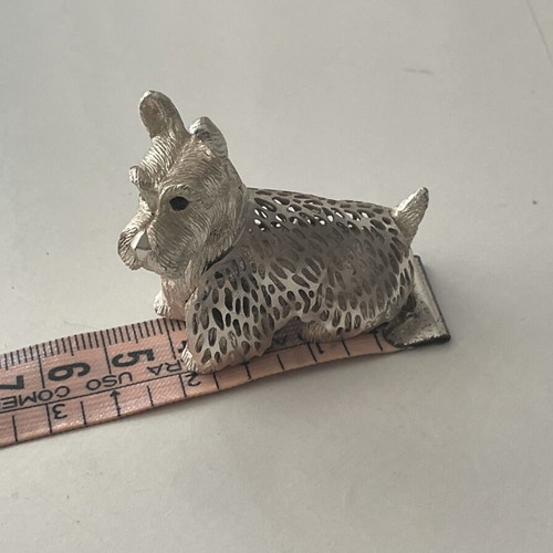 Christofle Silver Plated Scottish Terrier Figurine like new