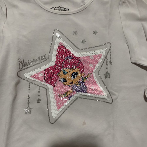 C&A Shimmer and Shine T-shirt for 7 years old used, white, size 122 cm