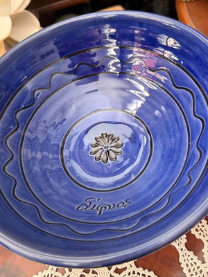 Ceramic lavabo set handmade, used, super color