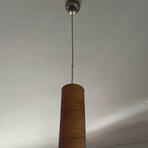 Pendant lights used, pack of 3, yellow with brown patterns