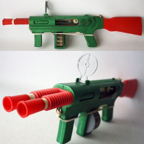 Vintage 80's Greek space gun Souper Comet F R 933 used, non-working with damages