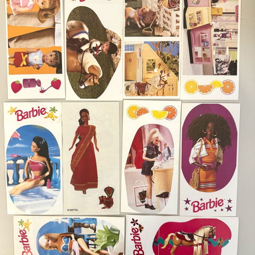 Barbie Panini 1998 album stickers new, set of 10
