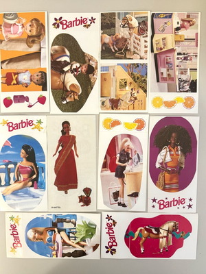 Barbie Panini 1998 album stickers new, set of 10