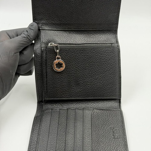 Montblanc leather wallet like new, black
