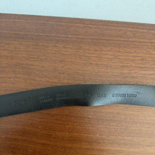 Guess belt for woman like new, black canvas with gold buckle, size L (105)