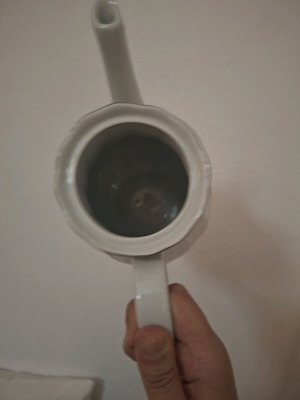 Vintage teapot used, missing lid
