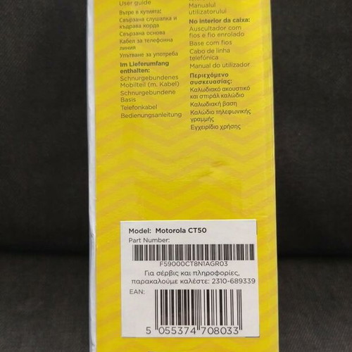 Motorola CT50 Corded Telephone new, black