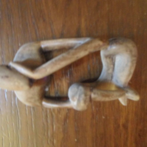 Wooden decorative carved figure used, African origin