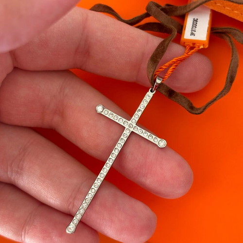 Folli Follie stainless steel cross new with zirconia silver