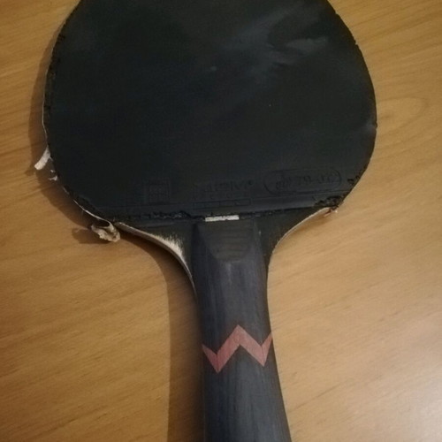 Stiga Royal 5-star ping pong paddle used, carbon, flared handle