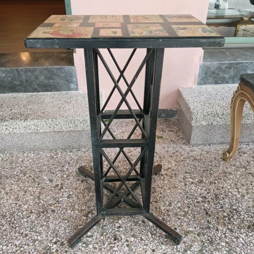 Table used iron with comic designs