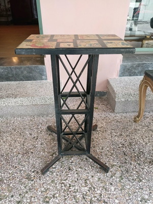 Table used iron with comic designs