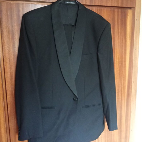 Artisti Italiani men's tuxedo suit black pure wool new