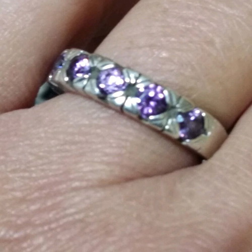 925 silver ring with amethyst like new