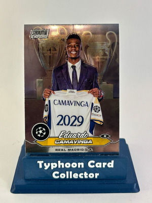 Κάρτα 2023-24 Topps Stadium Club Chrome UEFA Eduardo Camavinga Real Madrid σαν καινούργιο