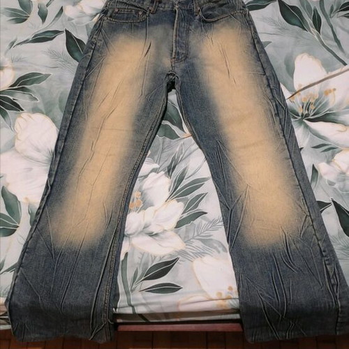 Display jeans like new, size S, beige and blue
