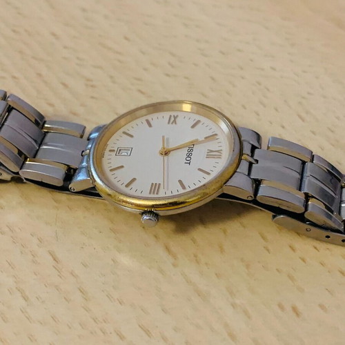 Tissot T983 unisex watch used, stainless steel, white dial
