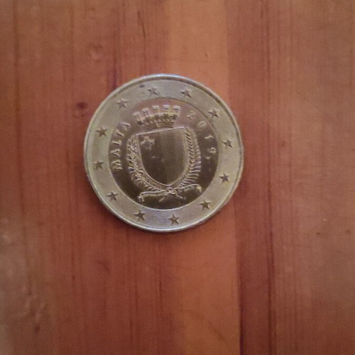 Malta 50 Cent Coin 2019 Like New With Minting Error