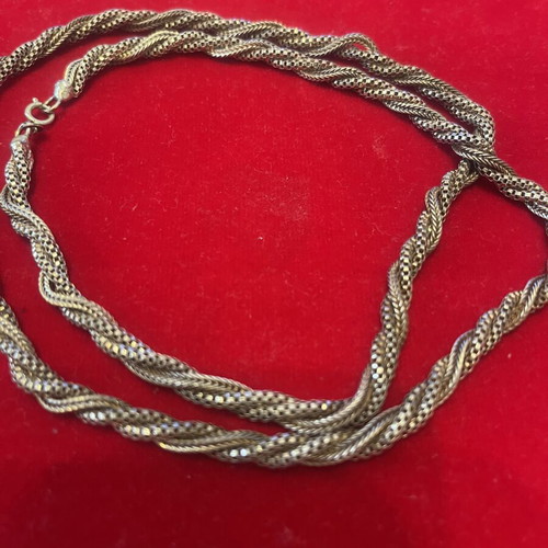 Silver 925 Vintage Solid Necklace used, 70 cm, 40 grams