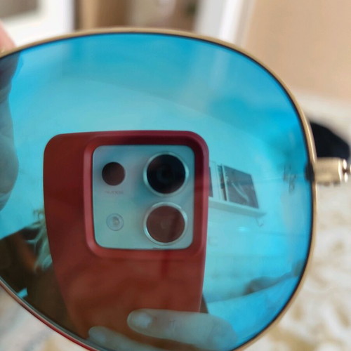 Ray Ban vintage sunglasses with blue mirrored lenses 58, like new