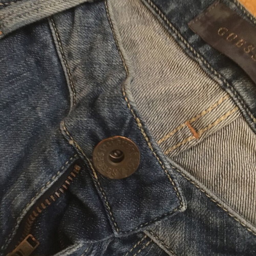 Guess jeans with rips, like new, size 27 blue