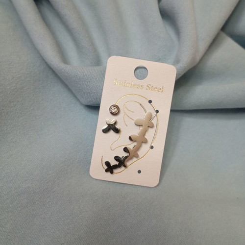 Ear cuffs stainless steel, new