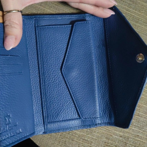 Lavor leather wallet new, blue