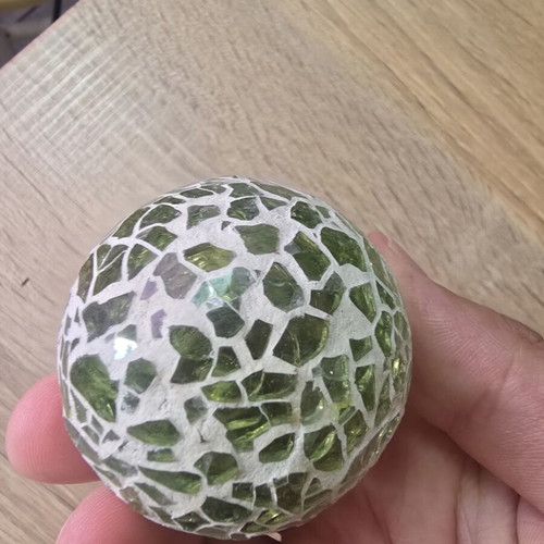 Decorative Egg Mosaic Handmade 6.5cm Green