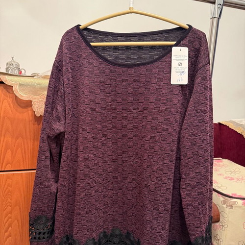 Burgundy shirt with black flowers new