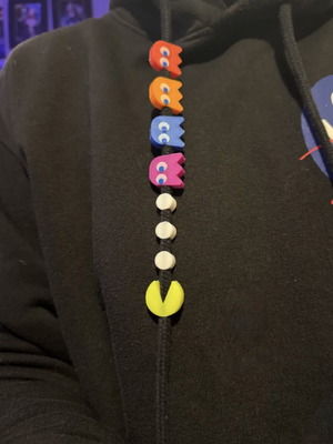 3D Hoodie Charms set inspired by Pac-Man, new