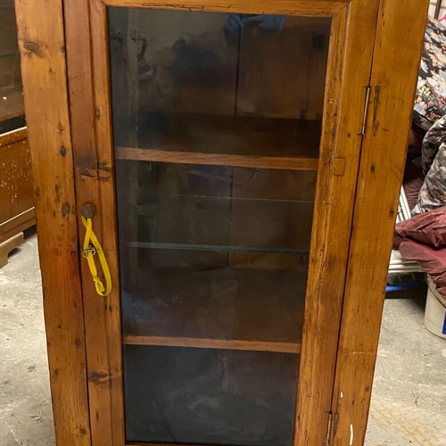 Vintage display cabinet with shelves used, 65 x 40 x 125 cm