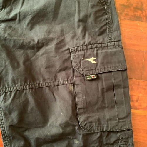 Diadora bermuda shorts used, unisex, dark blue, size M