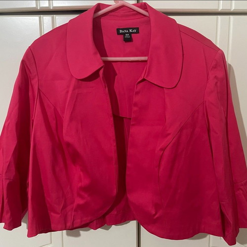 Dana Kay women's dress with matching jacket like new, red