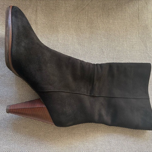 Gianni Del Prete leather suede boots like new black size 39