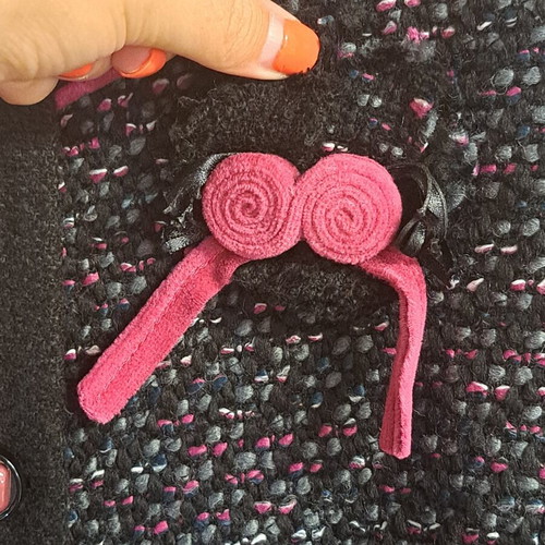 Wool jacket Veto like new, black and purple with brooch