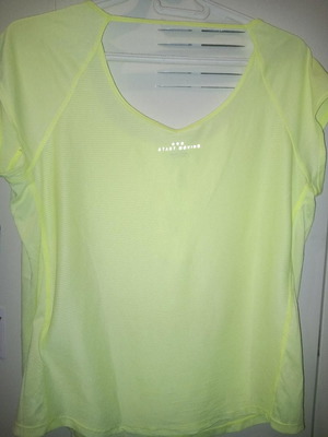 Bershka athletic sports top yellow large new