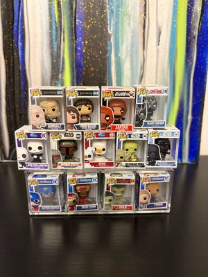 Funko Pop Bitty μεταχειρισμένα, πακέτο 13 τεμαχίων με θήκη 4 θέσεων