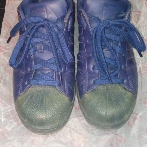 Adidas Superstar athletic shoes like new, size 40, blue unisex