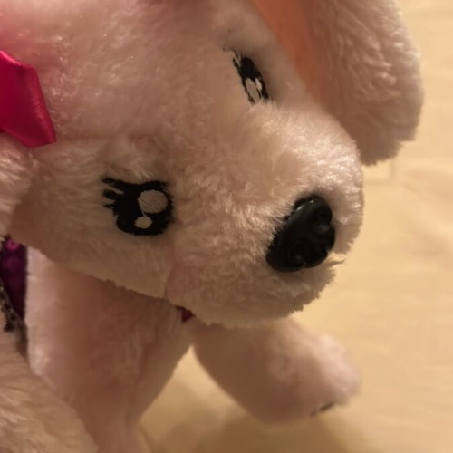 Children's bag Doggie Star with plush sequin pouch used, pink