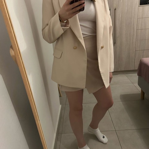 Mind Matter suit set with skirt new, beige, size M