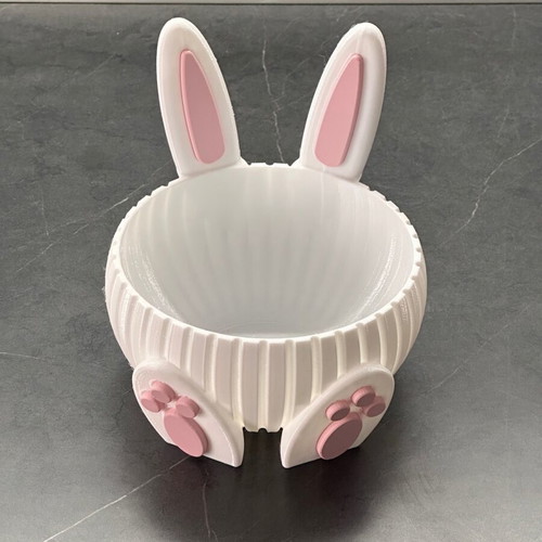 Easter Bunny-Shaped Bowl Basket New