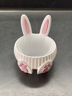 Easter Bunny-Shaped Bowl Basket New