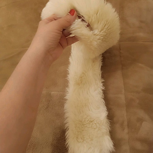 Zara fur neck warmer like new, beige