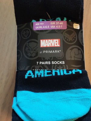 Primark socks new, pack of 7 pairs size 37-40