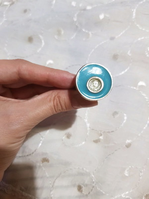 Blue ring used faux bijou