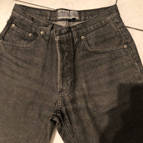 Nino Vitali men's black denim pants with buttons used size M