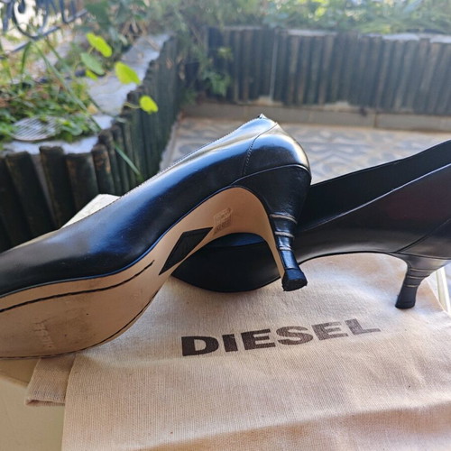 Diesel pumps size 39, black, 6cm heel
