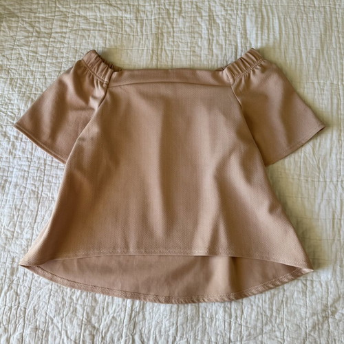 Missi London Bardot Off Shoulder Top blush pink S/M like new