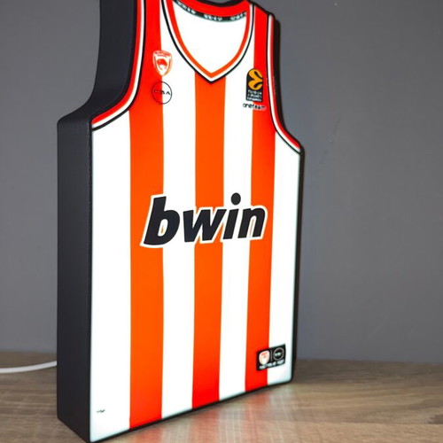 Decorative lamp basketball jersey style Olympiacos new